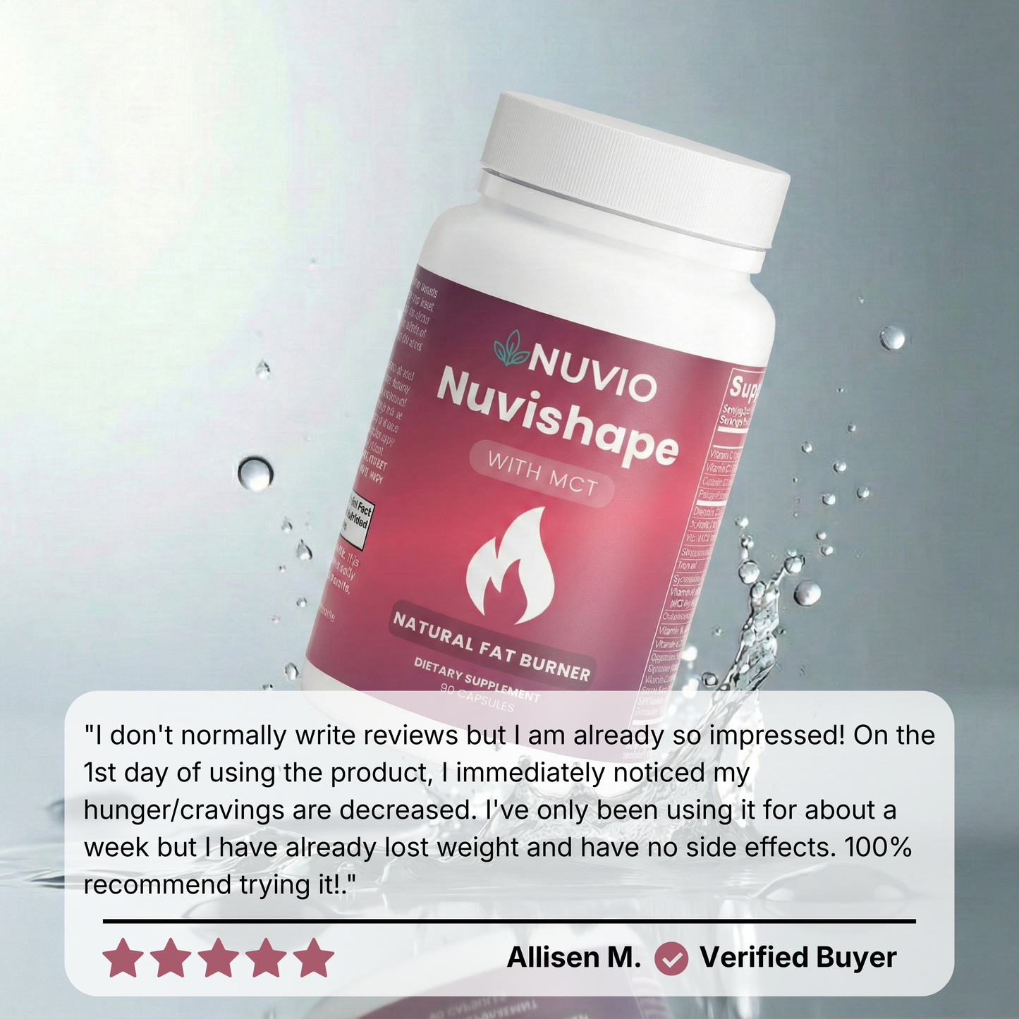 NUVIO® Nuvishape™ Natural Fat Burner with MCT